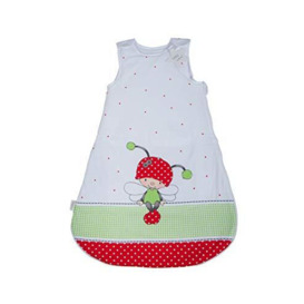 Herding Baby Best Baby-Sleeping Bag, Lady Bug Motif, 70 cm, Allround Zipper and Snap Buttons, White