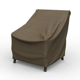Budge P1W01BTNW3 NeverWet Hillside Patio Chair Cover, Medium, Black and Tan Weave