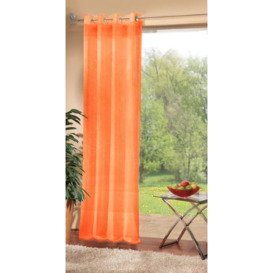 Gardinenbox Voile Eyelet Curtain Transparent Plain Lead Tape 100% Polyester Orange H 175 x W 140 cm