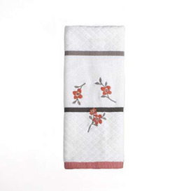 SKL Home by Saturday Knight Ltd. Coral Garden Embroidered Hand Towel, Ivory