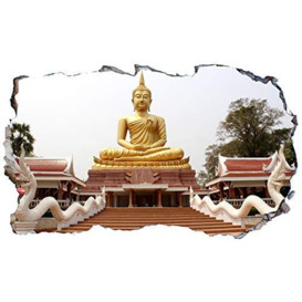 Buddha Buddhism 3D V104 Magic Window Wall Sticker Self Adhesive Poster Wall Art Size 1000mm Wide x 600mm deep (Large)