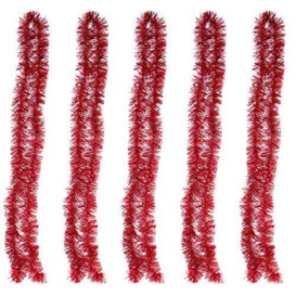 Absolute Deal Tinsels Christmas Tree, Set of 5 Christmas Tinsel, 2 Meter long Tinsel for Xmas Garland, Wedding, Birthday, New Year Party