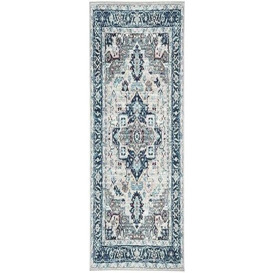 SAFAVIEH Traditional Rug for Living Room, Dining Room, Bedroom - Brentwood Collection, Short Pile, in Light Grey and Blue, 160 X 229 cm