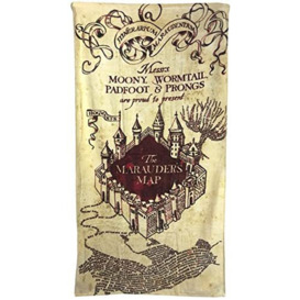 Groovy Uk women Harry Potter Towel, Beige/Burgundy, 75 x 150 cm UK