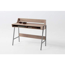 Kit Closet Table Kala 2 Holes + Shelf Desks, Grey, Single
