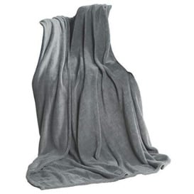 CelinaTex Fluffy Blanket 150 x 200 cm Silver Grey Sofa Blanket Soft Microfibre Fleece Oeko-TEX TV Blanket