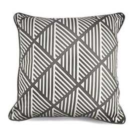 "Fusion - Brooklyn - 100% Cotton Filled Cushion - 43x43cm (17x17"") in Grey"