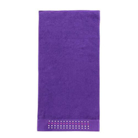 Sancarlos Topos Towel, 100% Terry Cotton, Purple, Bathroom