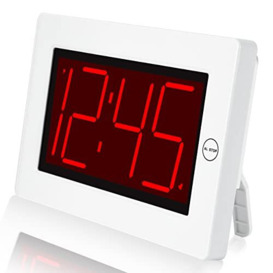 KWANWA Alarm Clock, Digital Clock Battery Operated with Big 1.2'' LED Time Display,3 Levels Adjustable Brightness,12Hr,Portable Cordless,Alarm Clocks Bedside for Travel/Wall/Desk/Kids/Senior
