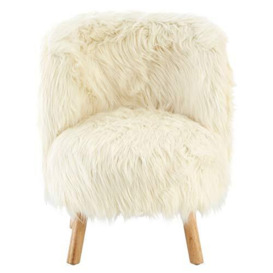Premier Housewares Kids Chair, Pine Wood, Plywood, Polyester/Acrylic, Rubberwood (Hevea), White