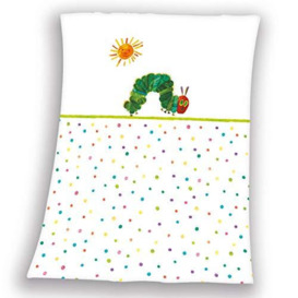 Herding The Very Hungry Caterpillar Baby Blanket, 75 x 100cm, Soft Polyester, White