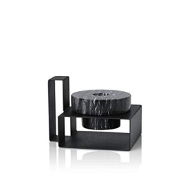 Lucie Kaas MR01BB Marco Collection Candle Holder Black Marble Height 8cm