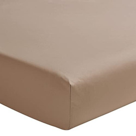 ESSIX Royal Line Percale Cotton Plain Dyed Fitted Sheet with Lifting Heads and Feet