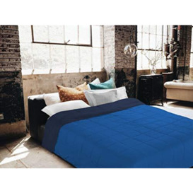 Italian Bed Linen Dreams and Capricci Summer Duvet, Microfibre 1 Seat Blu Scuro/Royal