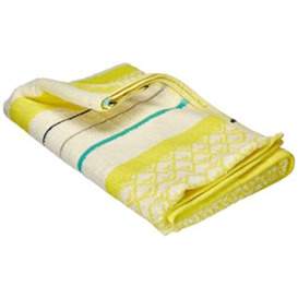 axentia Towel, Cotton, Yellow/White/Turquoise, ca. 70 x 140 cm