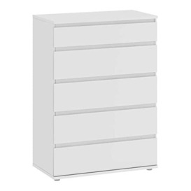 Furniture To Go - Nova Chest of 5 Drawers in White