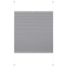 Deco Company Pleated Blind, Polyester Grey, 55 x 130 cm