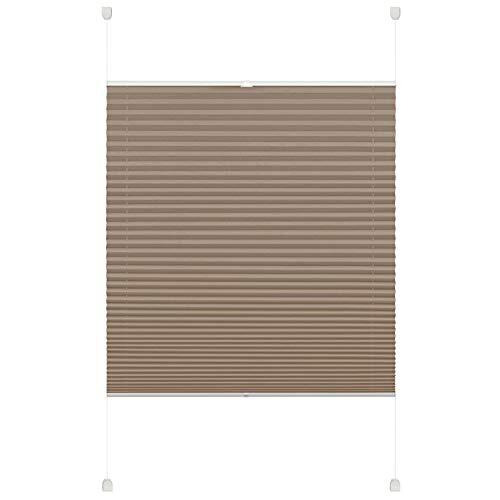 Deco Company Pleated Blind, Polyester Taupe, 75 x 130 cm