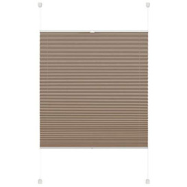 Deco Company Pleated Blind, Polyester Taupe, 80 x 220 cm