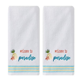 SKL Home by Saturday Knight Ltd. Summer Paradise 2 Pc Hand Towel Set, White