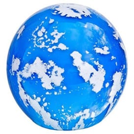 Febland Glass Globe Paper Weight Ornament, Blue, Small