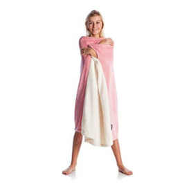 Kanguru Momonga Kids Rose Wearable Blanket, Fleece Blanket, Kids Blanket, Snuggle Blanket, Oodie Kids, Christmas Blanket, Gifts for Girls (4-12 Years), Pink, 80 x 90 cm