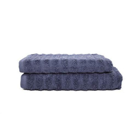 Sally Jacquard towel set 1+1, Cotton, DENIM BLUE, 50X96+40X56