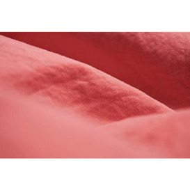 "L1NK STUDIO Flat sheet king bed 180 cm or 71"" inches (270X280 cm or 106""X110"") 100% cotton (Percale 200 threads) Plain dyed CORAL"