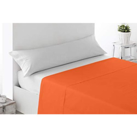 Miracle Home Flat Sheet, Soft and Comfortable 135 cm orange