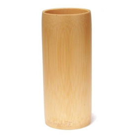 "Natural Bamboo Flower Vase/Holder - Carbonized Brown - 9.8"" - 1 Piece"