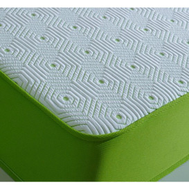 Starlight Beds - Green Hybrid Sublime Double Memory Fibre Mattress with Springs. 4ft6 Memory Foam Mattress (Double Mattress)