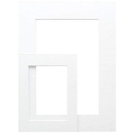 Deknudt SP10920X20_13.0x13.0 Extra White Photo Frame with Cut-Out, Card and Paper