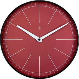 N*XT nXt-Wall Clock-Ø 25 cm-Plastic-Red-'Axel, 25cm