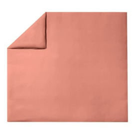 ESSIX Soft Line Duvet Cover, Cotton, Terracotta, 140 x 200 cm