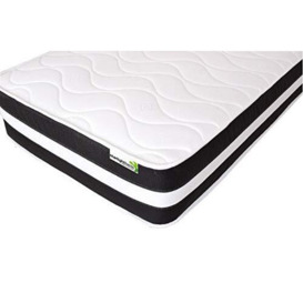 Starlight Beds - Single Memory Foam Mattress, 3ft 3D Quilted Memory Foam Sprung Mattress (3ft x 6ft3) 90cm x 190cm