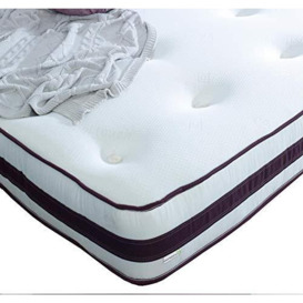 Starlight Beds - Shorty Mattress. Purple 3D Tufted Sprung Cool Blue Memory Foam Mattress (75cm x 175cm) (2ft6 x 5ft9) Shorty Mattress