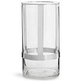 Sagaform Hold Vase Large, Silver, Glass metal, Nicht zutreffend