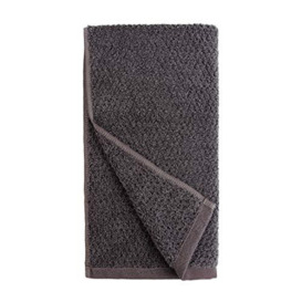 Everplush Hand Towels Set, 55% Zero-Twist Cotton, Charcoal (Dark Grey), 4 Piece