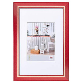 walther Design Photo Frame Red 40 x 50 cm with PassepArtout, Chalet Design Frame EL050R