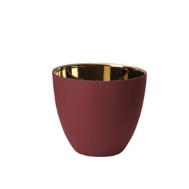 ASA Tea Light Holder, Porcelain, Red, 9