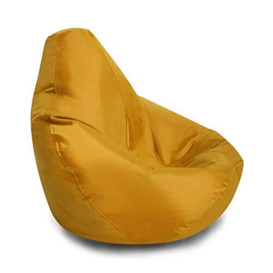 Bean Bag Bazaar Kids Gaming Chair, Indoor Outdoor Bean Bags, Ochre Yellow, 69cm x 59cm, Large, 2 Pack