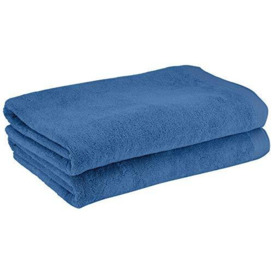 Heckett Lane Bath Beach Towel, Blue Jeans, 90 x 180 cm