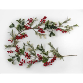 1.5m Natural Looking Artificial Glittered Leaves And Berries Garland Home Wall Door Mantel Fireplace Hanging Xmas Wedding Christmas Decorations