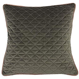 "Riva Home Quartz Polyfilled Cushion, Polyester, Charcoal Grey/Blush Pink, 45 x 45cm (18"" x 18"")"