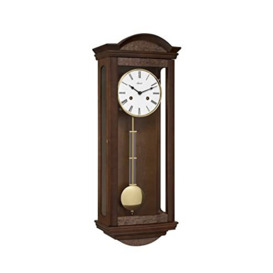 Hermle Wall Clock, Wood, Brown, 66cm x 25cm x 14cm