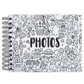 Exacompta - Ref 15112E - Scribbles' Baby Photo Album - 230 x 160mm in Size, 50 Black Pages, Holds Up To Approx. 50 Photos - Suitable for Scrapbooking - Matt Film-Coated Cover