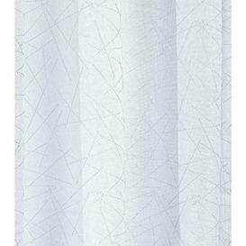 Emma Barclay Aries - Eyelet Voile Curtain Panel in White - 57x54 (145x137cm)