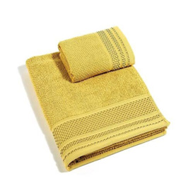 Caleffi Gim Guest Towel, Cotton, Gold, 40 x 55 cm + 60 x 100 cm, 76367