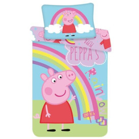 Jerry Fabrics PEP016 Peppa Pig Baby Bedding Set, 100 x 135 cm