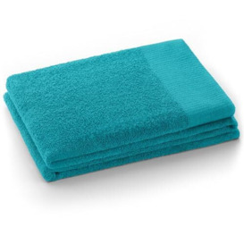 AmeliaHome 70x140 cm Bath Towel 100% Cotton Absorbent Turquoise Amari